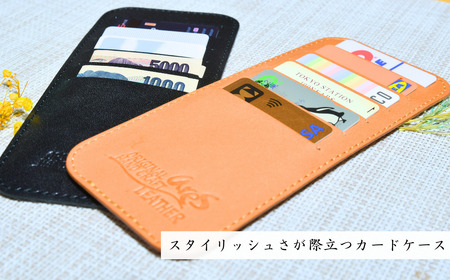 レザーカードケース ブラック 革職人 レザー カードケース ケース 革小物