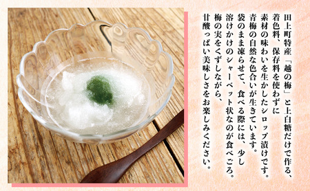 凍らせて食べる越の梅 「青梅氷り」 9個セット 新潟県田上町