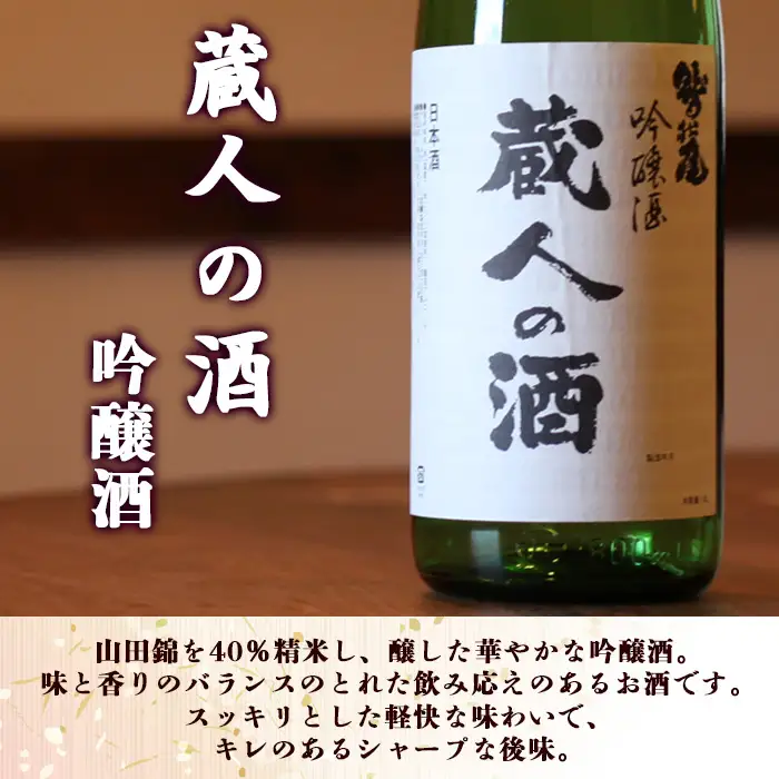 鷲の尾 蔵人の酒 吟醸酒 720ml ／ 弱辛口 日本酒 地酒 おさけ お酒 さけ 酒 わしのお わしの尾 アルコール お取り寄せ お取寄せ 取寄せ sake ご当地 お土産 おみやげ 家飲み 宅飲み 手土産 プレゼント 飲み会 人気 自宅用 家庭用 晩酌 贈り物 おすすめ オススメ【澤口酒店】