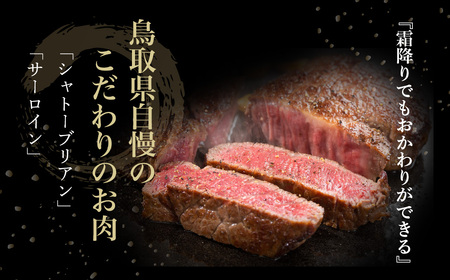 鳥取いなば万葉牛 シャトーブリアン・サーロインステーキセット（約150g×2） 鳥取和牛 国産 万葉牛