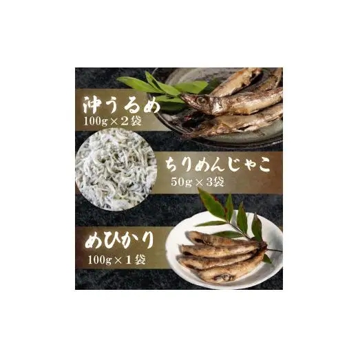 干物3点セット ちりめんじゃこ めひかり ウルメ 干物干物干物干物