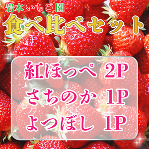 【先行予約】いちご 食べ比べ 紅ほっぺ よつぼし さちのか 約270g×計4パック 約1kg以上 果物 フルーツ 土耕栽培 甘い 徳島県 阿波市 岩本いちご園 いちご 紅ほっぺ 阿波市 紅ほっぺ いちご 徳島県産 いちご 阿波市 紅ほっぺ 苺 新鮮 イチゴ 紅ほっぺ