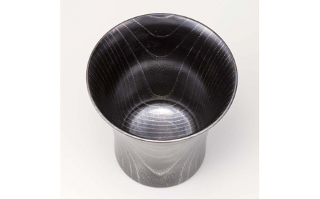 Keyaki Cup ブラック Platinum 木箱入り 天然木 欅 木製 カップ コップ タンブラー 漆器 漆塗  伝統工芸 工芸品 国産 日本製 山中木製漆器 復興 震災 コロナ 能登半島地震復興支援 北陸新幹線 F6P-0128