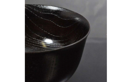 国産山中塗木製雑煮椀 欅4．3羽反椀　黒摺　SO-0505 復興　震災　コロナ【能登半島地震復興支援】 北陸新幹線 F6P-0138
