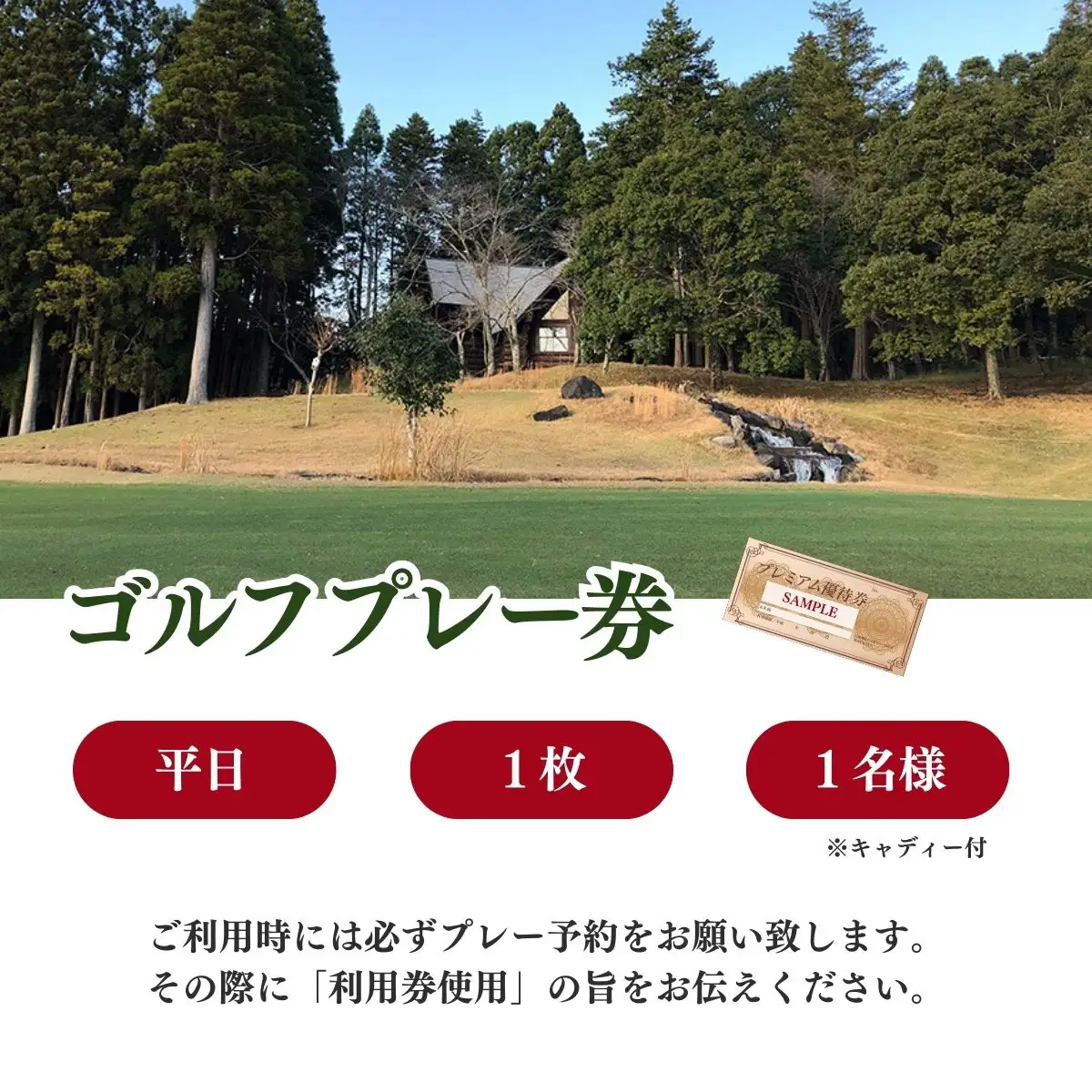 【山武グリーンカントリー倶楽部】ゴルフプレー券（平日用）／ ゴルフ場 利用券 ゴルフプレー券 プレーチケット  Golf チケット ゴルフプレー プレー券 千葉県 山武市 SMAM003