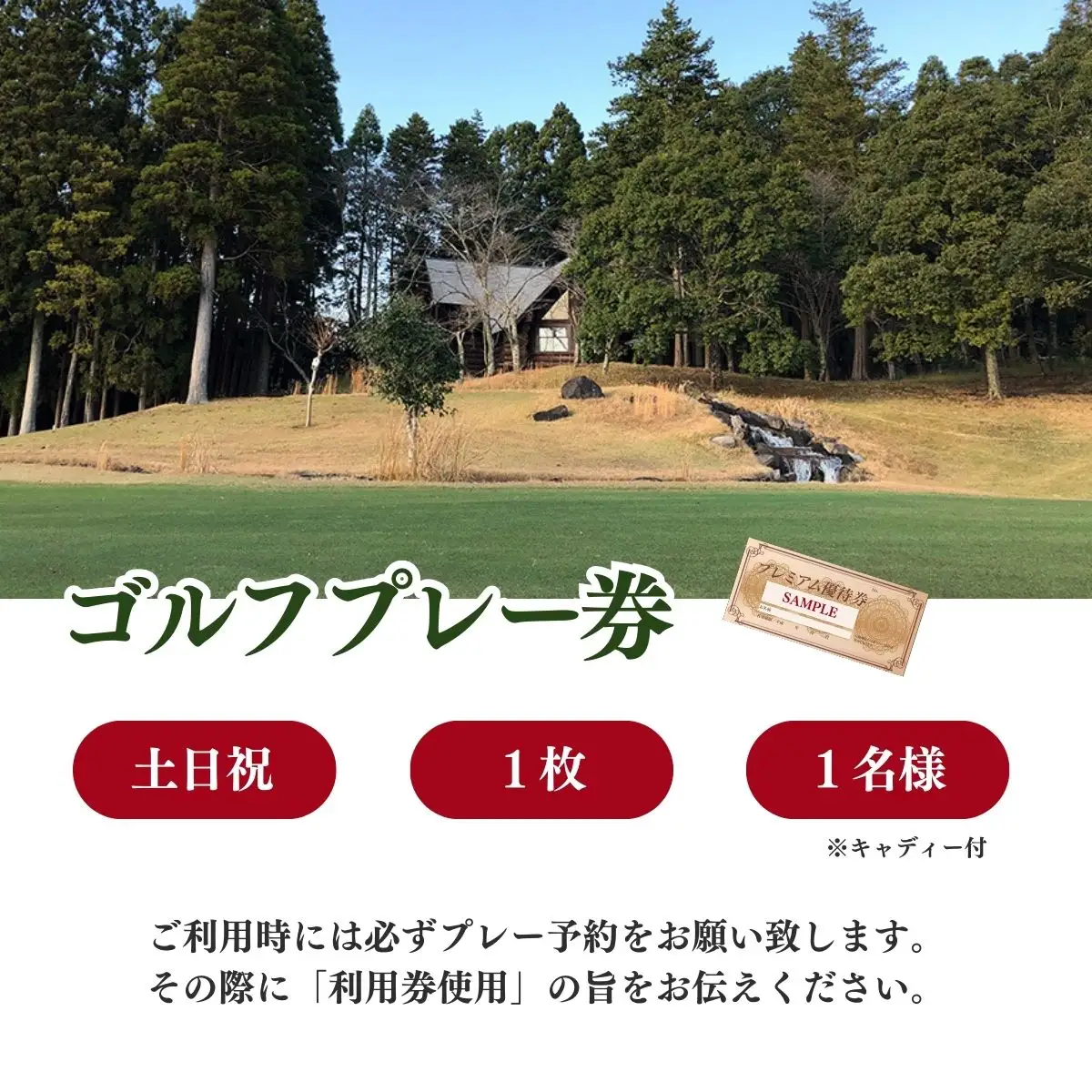【山武グリーンカントリー倶楽部】ゴルフプレー券（土日・祝日用） ／ ゴルフ場 利用券 ゴルフプレー券 プレーチケット  Golf チケット ゴルフプレー プレー券 千葉県 山武市 SMAM004