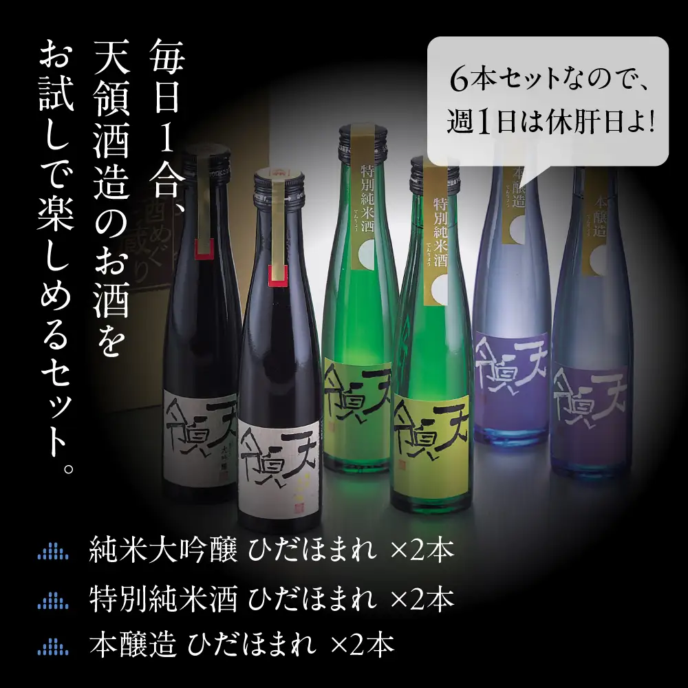  日本酒 毎日1合お試し6本セット（180ml×6本）【2-25】