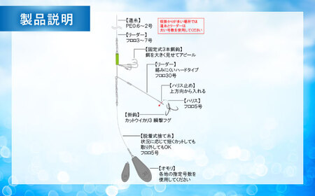 カットウ仕掛けダイレクト 4点セット 多治見市 / ヤマワ産業 YAMAWA 釣り具 釣具 カットウ釣り フグカットウ釣り フグ釣り[TFX004]