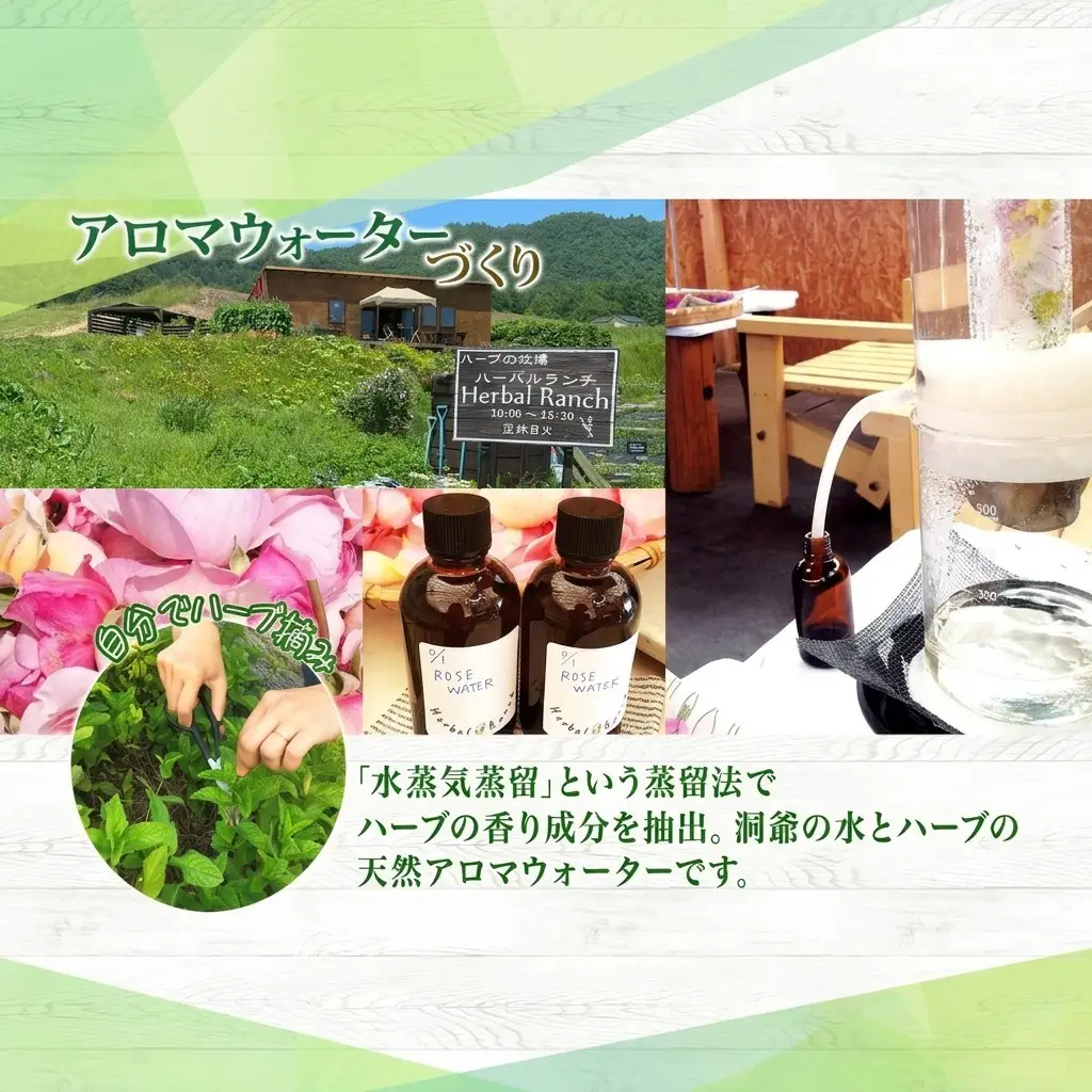 アロマウォーター蒸留体験 ハーブ ハーバルランチ アロマウォーター蒸留体験【体験2枚】