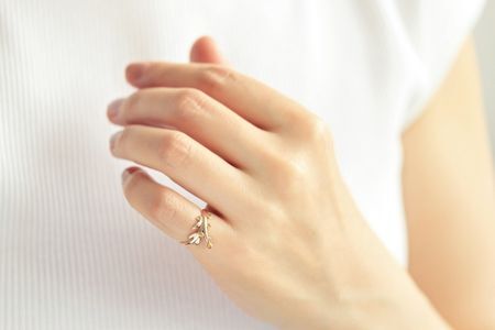 K10 Mimosa シトリン Pinky Ring【1号～9号】 指輪 