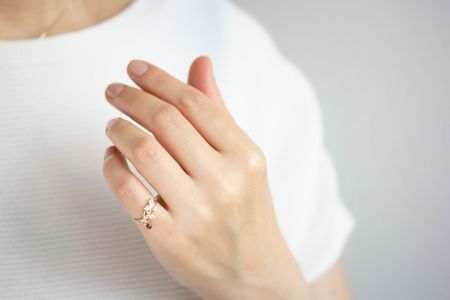 K10 Strawberry ガーネット トパーズ Pinky Ring レディース ジュエリー アクセサリー【1号～9号】リング りんぐ 指輪 ピンキー