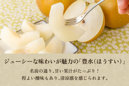 【2024年】【贈答用】和梨 豊水 3kg（6?10玉）《9月上旬から順次発送》 果物 なし 梨 フルーツ 新鮮 新潟のフルーツ産地 加茂市 まるさん金子果樹園 梨