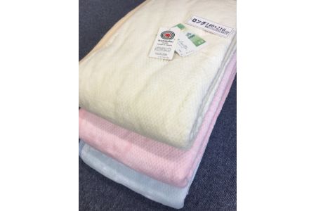 泉大津市産 マイヤー綿毛布 シングル(ロング)サイズ 無地 ピンク 82701 PI [4636]