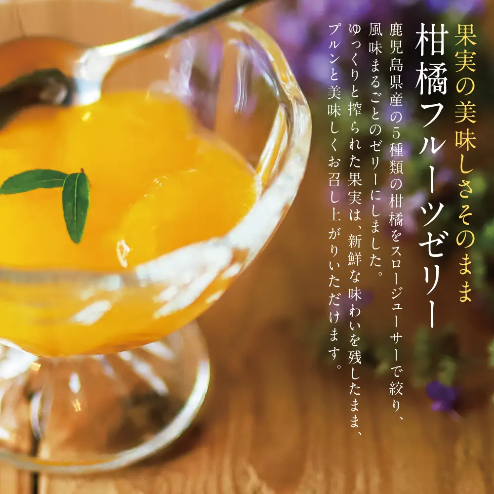 【ふるなびWEEK対象】柑橘フルーツゼリー 詰め合わせ 5種 常温 セット スイーツ お菓子 ギフト 贈り物 贈答用 詰合せ おすすめ お取り寄せ 果物 フルーツゼリー 清木場果樹園 鹿児島 南さつま市