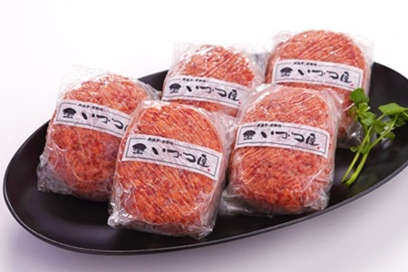お肉屋さんの自家製ハンバーグ 5個 ビーフ ハンバーグ 手作り こだわり 牛肉 国産 オリジナル 京都 丹波 ※北海道・沖縄への配送不可 [010IZ007]