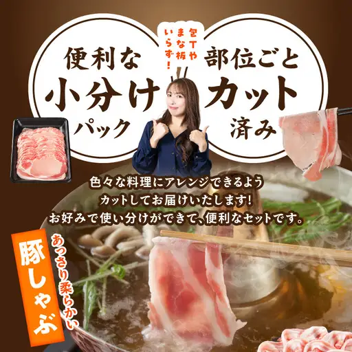 宮崎県産豚しゃぶ3.6kgセット〔MJ-8426〕_(都城市) 宮崎県産豚肉 ロースしゃぶ 豚バラしゃぶしゃぶ肉 切り落とし ミンチ 合計3.6キロ 冷凍 株式会社一真
