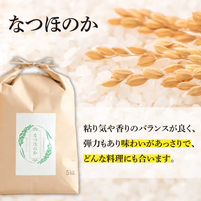 【三ツ星お米マイスター厳選】【食べ比べセット】 ヒノヒカリ なつほのか 各5kg 計10kg / 米 お米 コメ こめ 白米 はくまい ご飯 ごはん ひのひかり / 南島原市 / 林田米穀店 [SCO015]