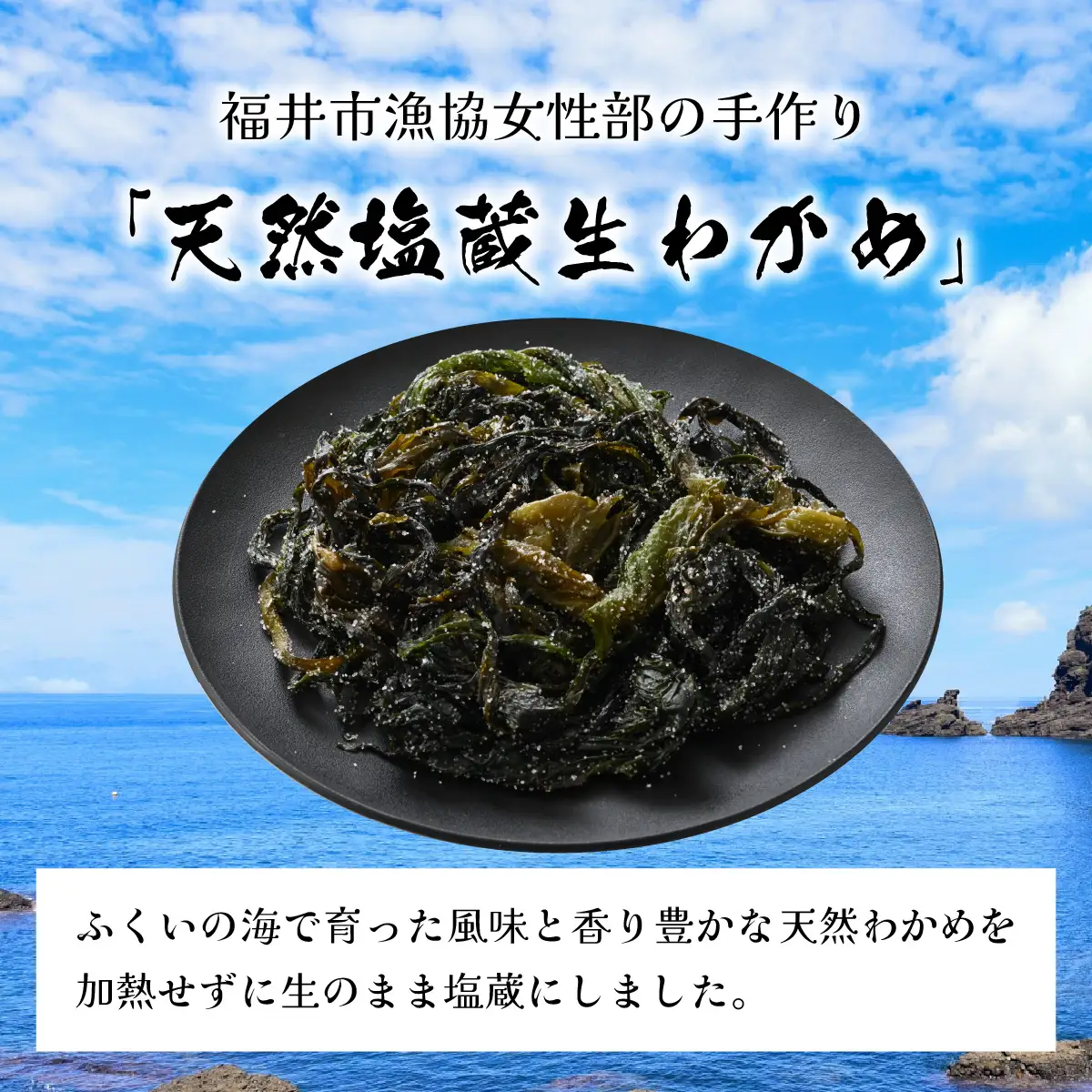 ふくいの塩蔵生わかめセット 【 ワカメ 天然 手作り パック 冷蔵 400g 国産 】 [A-004009] / わかめ