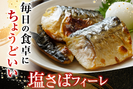 根室海鮮市場＜直送＞塩さばフィーレ11枚入×1P(計約1.5kg) G-28021