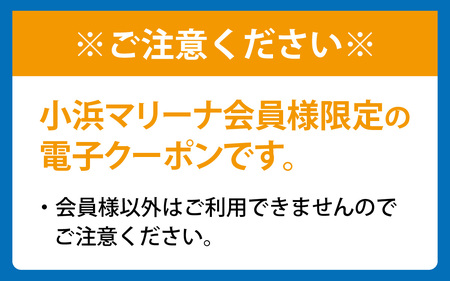 【会員様限定】小浜マリーナで利用できるMポイント15,000円[E-095001] [BFCT001]