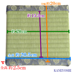 ミニたたみ（正角大） 畳 小型 花台 展示用畳 正方形 おしゃれ 正角 大 置物 小畳 いぐさ風 ミニ畳 置き イ草 H100-099
