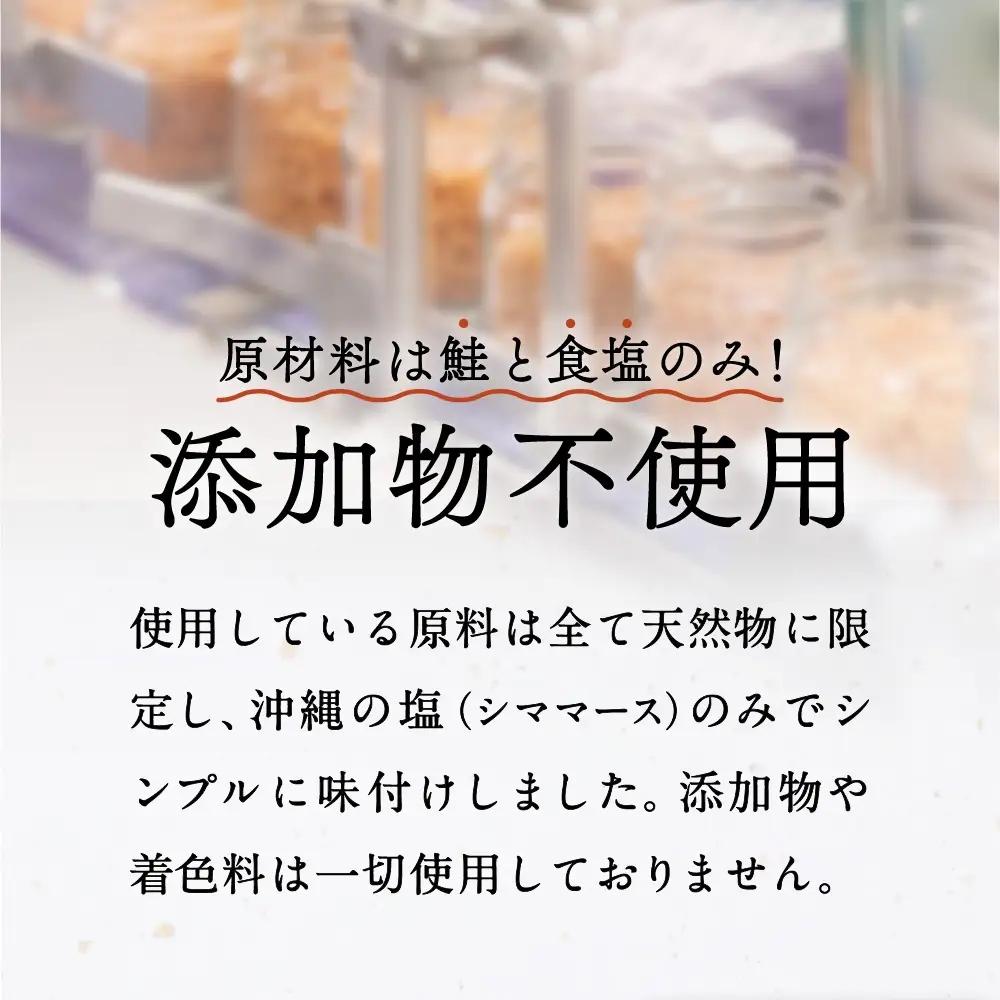 【6回配送/2ヶ月に1回定期便】鮭フレーク 無添加 無着色  (100g×6本) 小分け ごろっとほぐし 瓶 紅鮭 天然 常温保存 さけフレーク 鮭ほぐし ふりかけ 鮭 さけ サケ しゃけ セット おにぎり 弁当 子供 防災 備蓄 