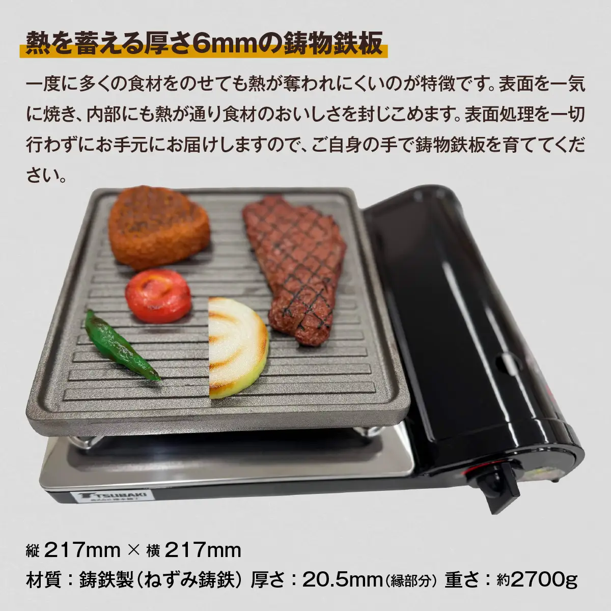 「美味鋳板」両面仕様 鋳物鉄板 HNNAN001