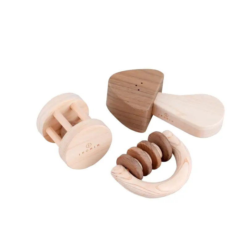 IKONIH ( アイコニー )  ガラガラシリーズ / おもちゃ 子供 こども オモチャ 玩具 プレゼント お祝い 木 出産祝い 安全 オーガニックトイ ファーストトイ 赤ちゃん 【kip009】