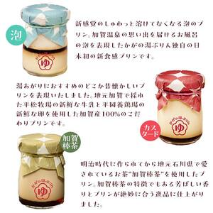 かがの湯ぷりん人気3種類セット F6P-0044