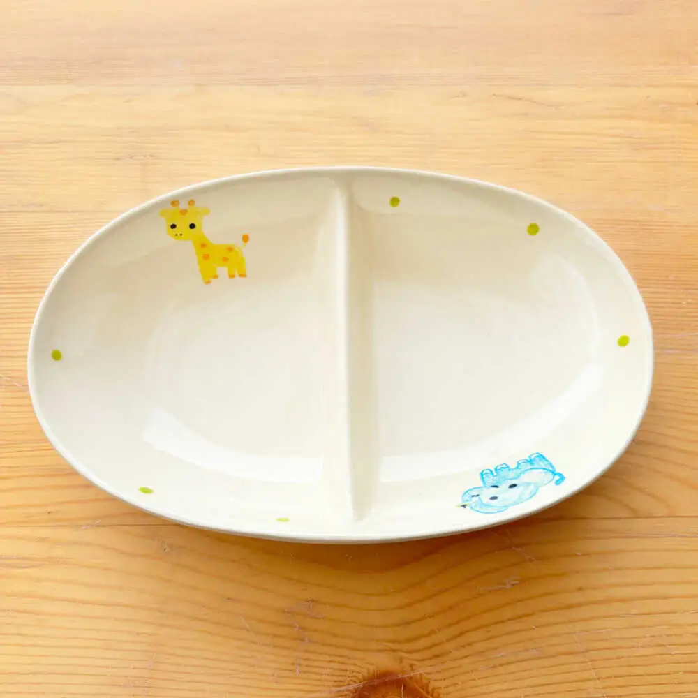 【瀬戸焼】子供用食器5点セット（動物）【窯元SOUSEN】[BBCQ010]子ども食器 ギフト