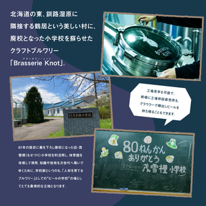 鶴居村 【定期便】Brasserie Knotのクラフトビール4本+東北海道限定ビール2本セット 12回（道東限定ビール ご当地 地ビール ビール お酒 フルーティ 芳醇 ギフト 家飲み 詰め合わせ お中元 お歳暮 缶 缶ビール ペールエール ホップ 爽快感 柑橘 ブルワリー ブラッスリーノット 晩酌 Beer 醸造所 プレゼント 北海道 ふるさと納税 ふるなび  ）