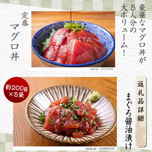 まぐろ醤油漬け 200g×5袋