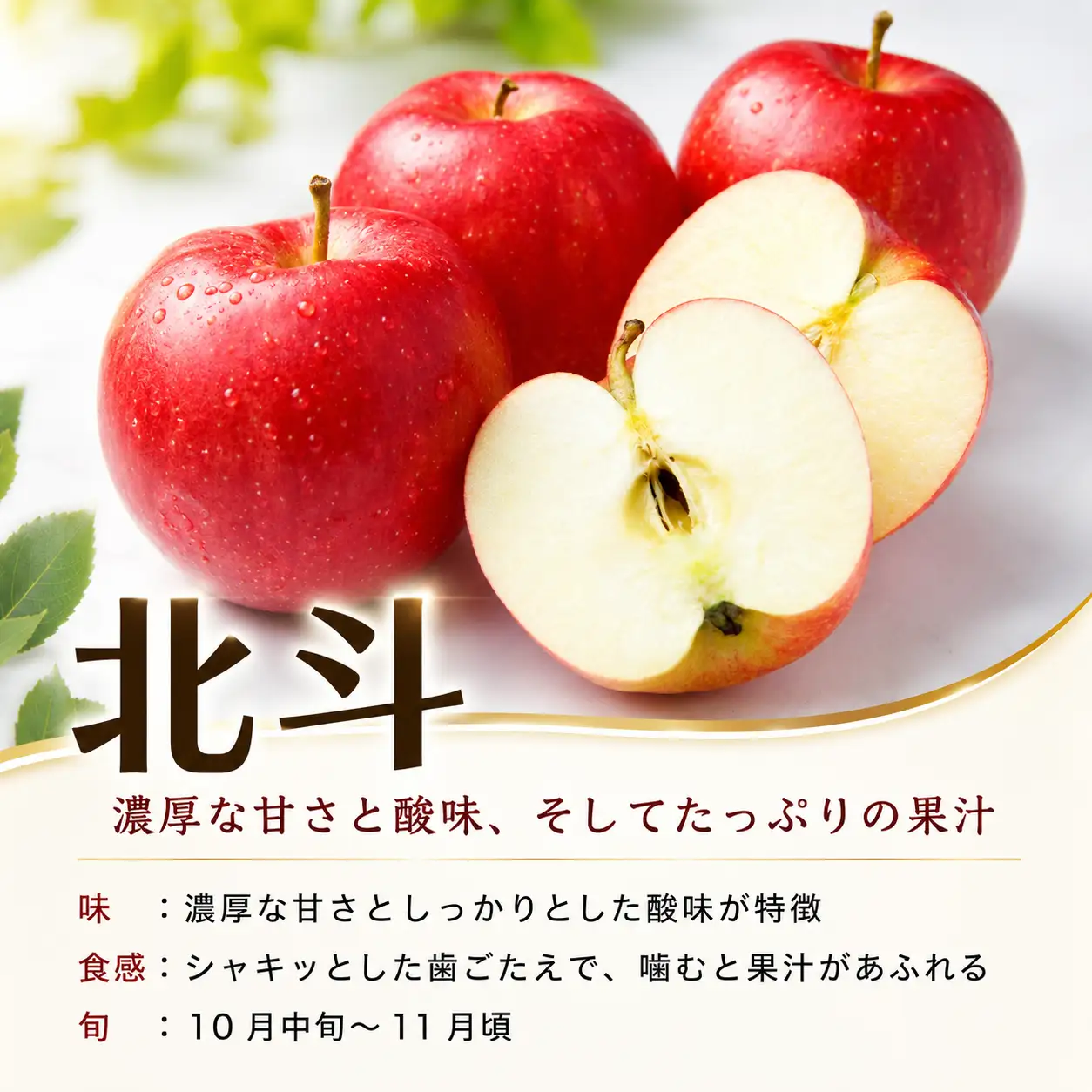 【先行予約】北斗 りんご 3kg 7～9個 10月～順次発送 朝島観光りんご園 asashima008