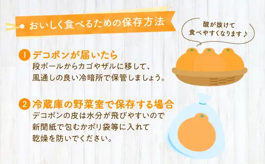 AA075.【昨年も大人気】デコポン（3kg程度）／2027年2月～3月配送