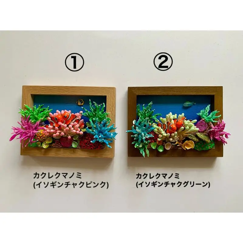 クマノミ各種　フレーム  /  魚 さかな フィッシュ 釣り 海 うみ クマノミ 海水魚 海の生き物 鍵 かぎ 家 車 自転車 かわいい お土産 雑貨 思い出 プレゼント ギフト すさみ 【mac007A】