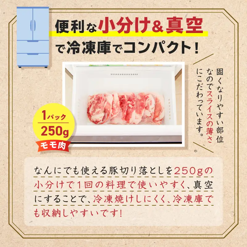 鹿児島県産 豚切り落とし 250g×8パック 計2kg K151-003 肉 豚肉 冷凍