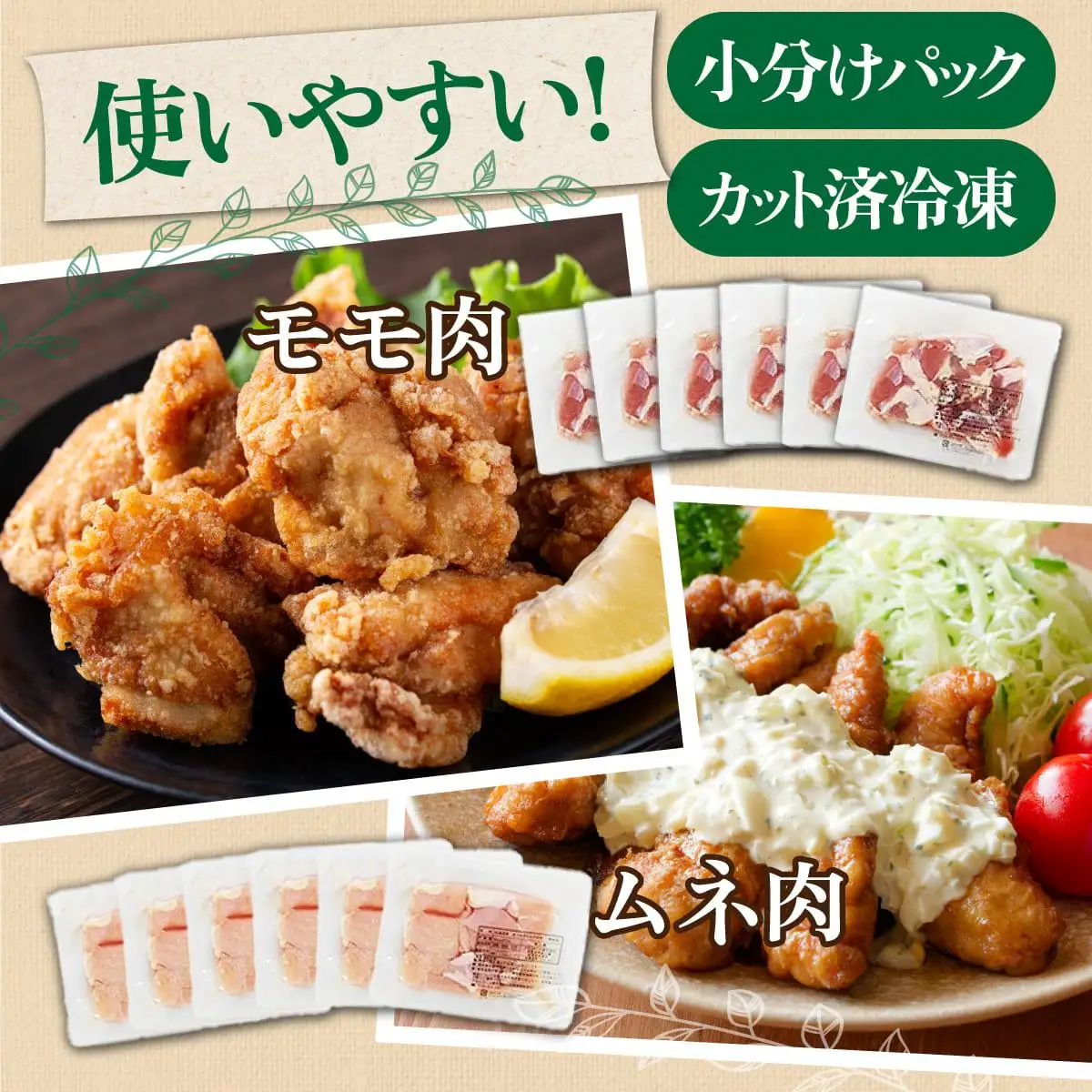 北海道産 めぐみどり もも むね 各1.8kg 切身 カット 国産 モモ 鶏もも 鶏モモ ムネ 鶏むね 鶏ムネ 鶏肉 チキン 銘柄鶏 肉 冷凍 小分け 便利 時短 唐揚 焼鳥 鍋 ソテー プライフーズ  こだわり 送料無料 北海道 伊達市
