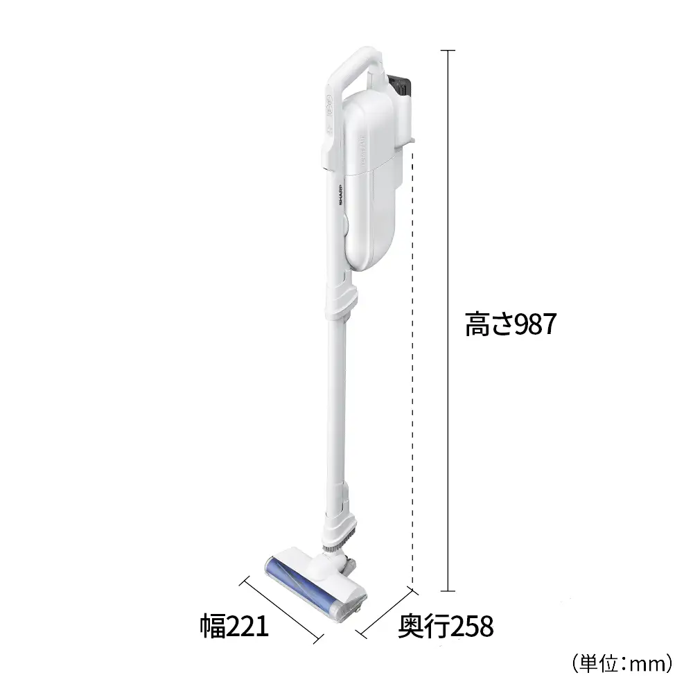 U136 SHARP コードレススティック 紙パック式掃除機 EC-KR50A-W(ホワイト系)