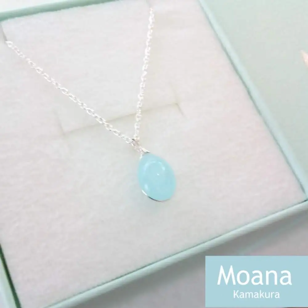 【Baby Blue】タイニードロップネックレス　
