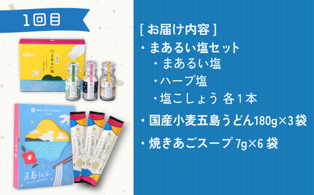 【全6回定期便】五島列島お楽しみ定期便 月3,000円コース[RBA051] 五島うどん うどん かんころ餅 詰め合わせ 定期便 五島うどん うどん かんころ餅 詰め合わせ 定期便九州 長崎