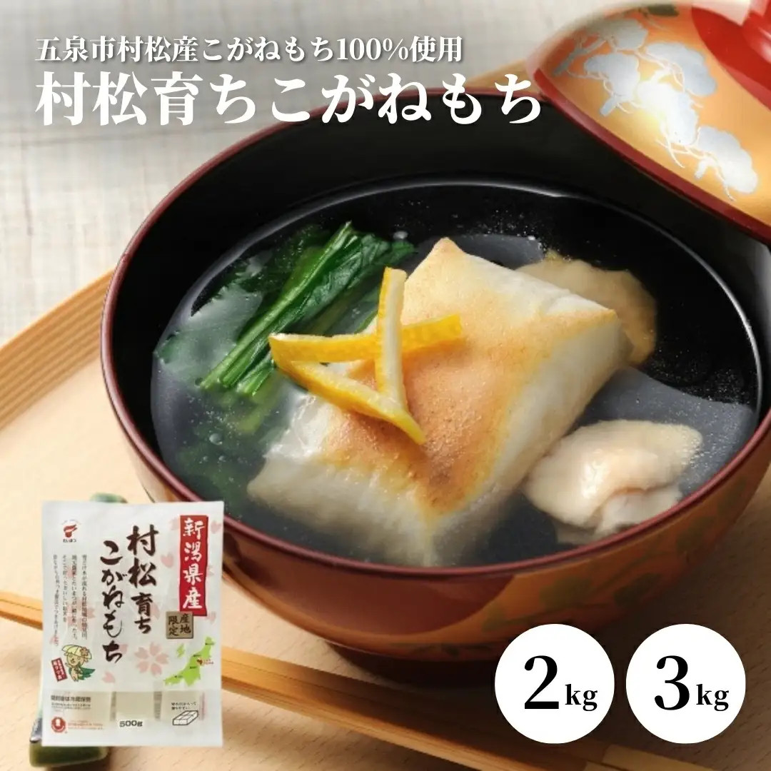 こがねもち 村松育ち（切り餅2kg）たいまつ食品 | 新潟県 もち 五泉市