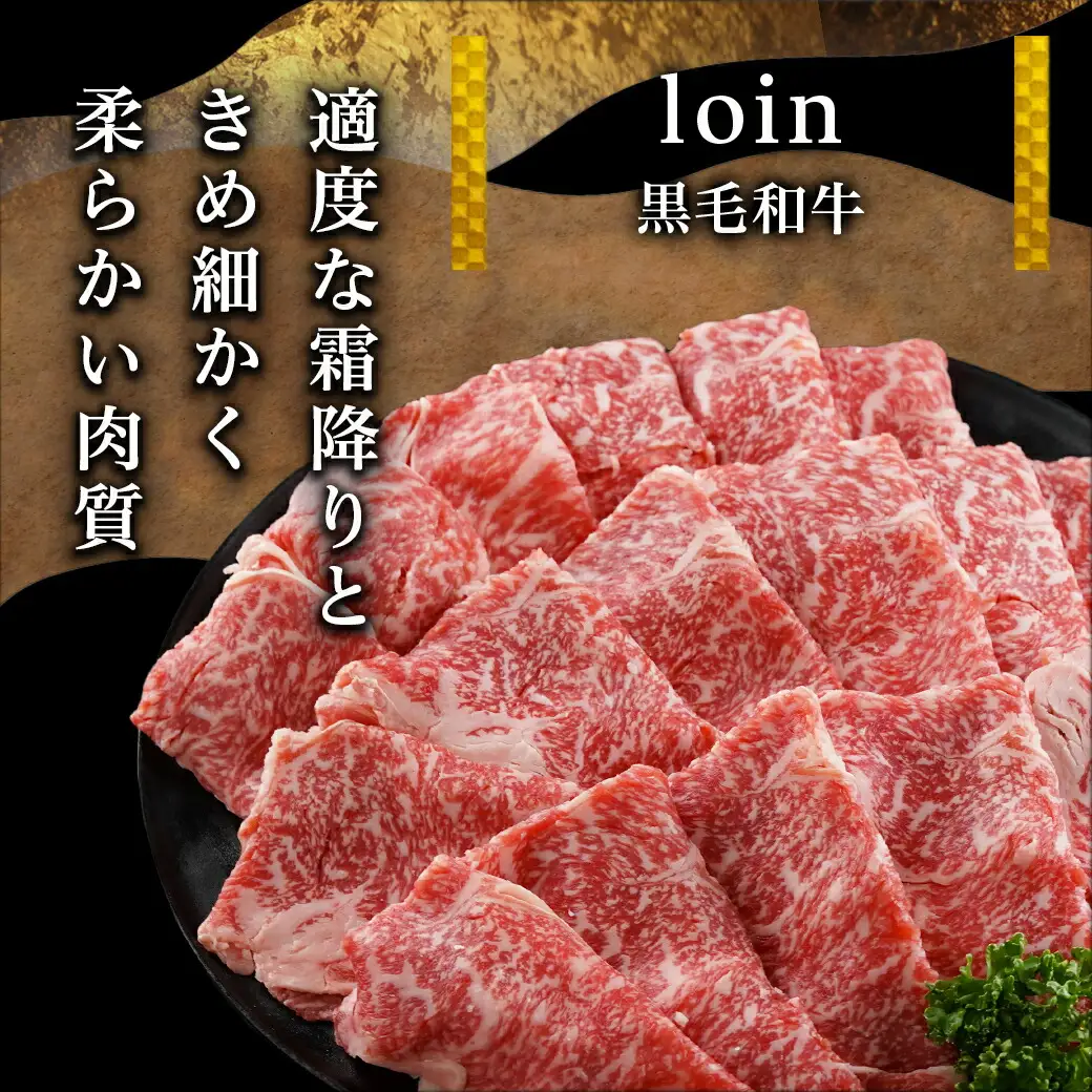 【黒毛和牛】ロースすき焼き用500g〔AO-I901〕_(都城市) 国産黒毛和牛 ロースすき焼き 500g ロース肉 贈答用 しゃぶしゃぶ すき焼き