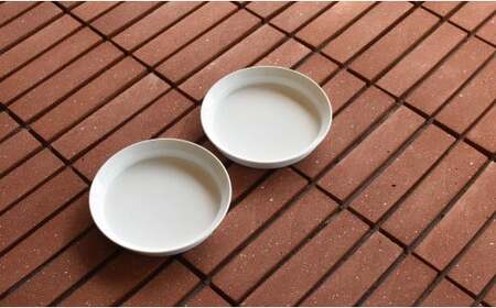 1616/ TY Round Deep Plate 200 White 2枚セット【1616/arita japan】有田焼 食器 皿 中皿 丸皿 ラウンド プレート ホワイト シンプル eb020