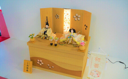 【収納飾りセット“白木抜桜”】人形作り40年 “平安天鳳”作 京都西陣織 春彩 女郎花 手作り ひな祭り 木製 今どき かわいい おしゃれ モダン H067-147