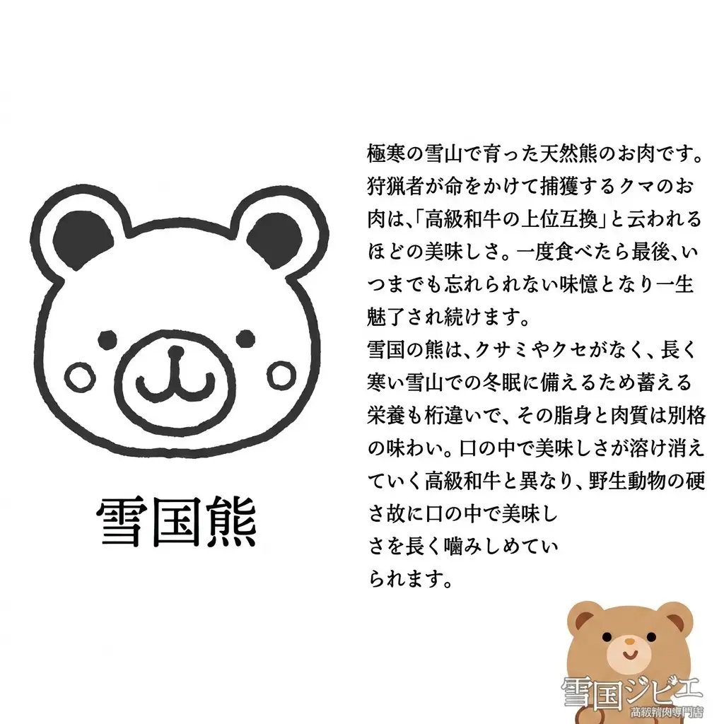 【雪国ジビエ】雪国クマ バラ スライス 200g 肉 クマ 熊 熊肉 新潟 新潟県産 雪国ジビエ[高級精肉専門店]