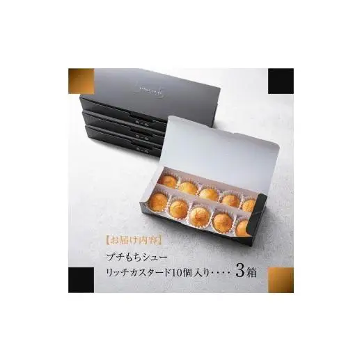 【一口の幸せ】プチもちシュー リッチカスタード 3箱  gobunnogo 5/5