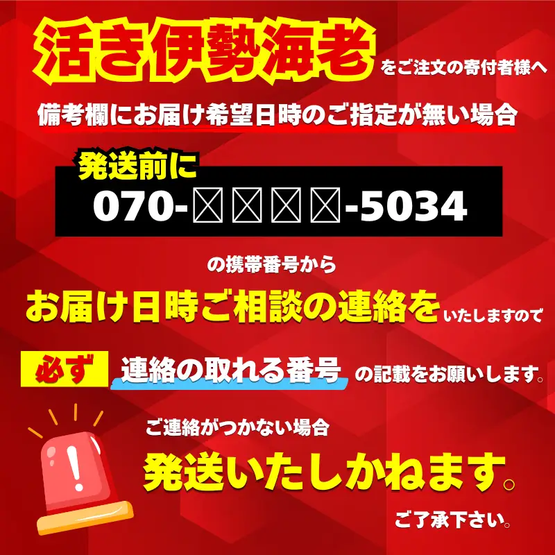 【伊勢海老】 活き伊勢海老 600g以上