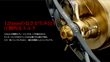 LIVRE リブレ CRANK120（ダイワ左タイプ） （ガンメタ×ブルー）F25N-183[AMBB077-5]