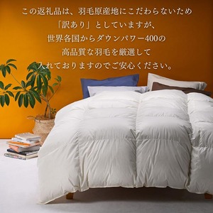 羽毛布団 ダブル ホワイトダックダウン93％ 訳あり 布団 プレミア2
