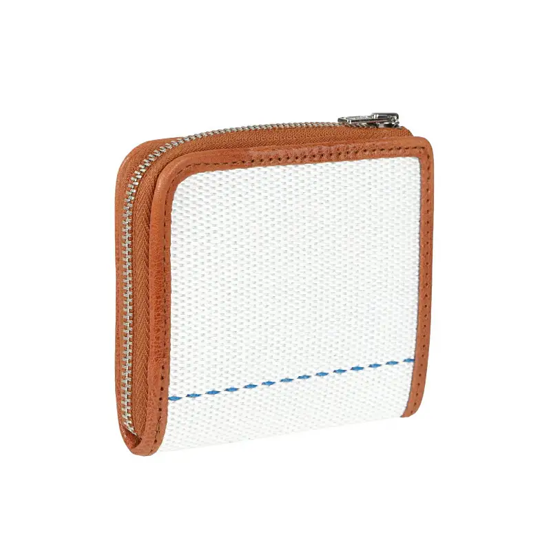 L型ファスナー財布（ホワイト）UPCYCLE LAB G-123 SDGs リサイクル アップサイクル